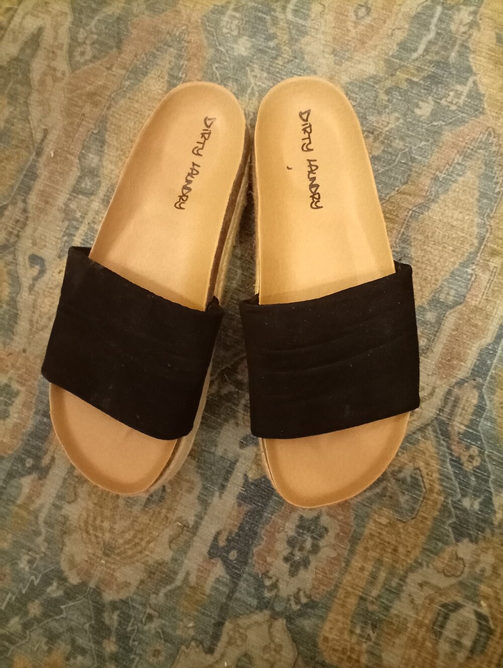 Dirty Laundry Black Slide Sandals
